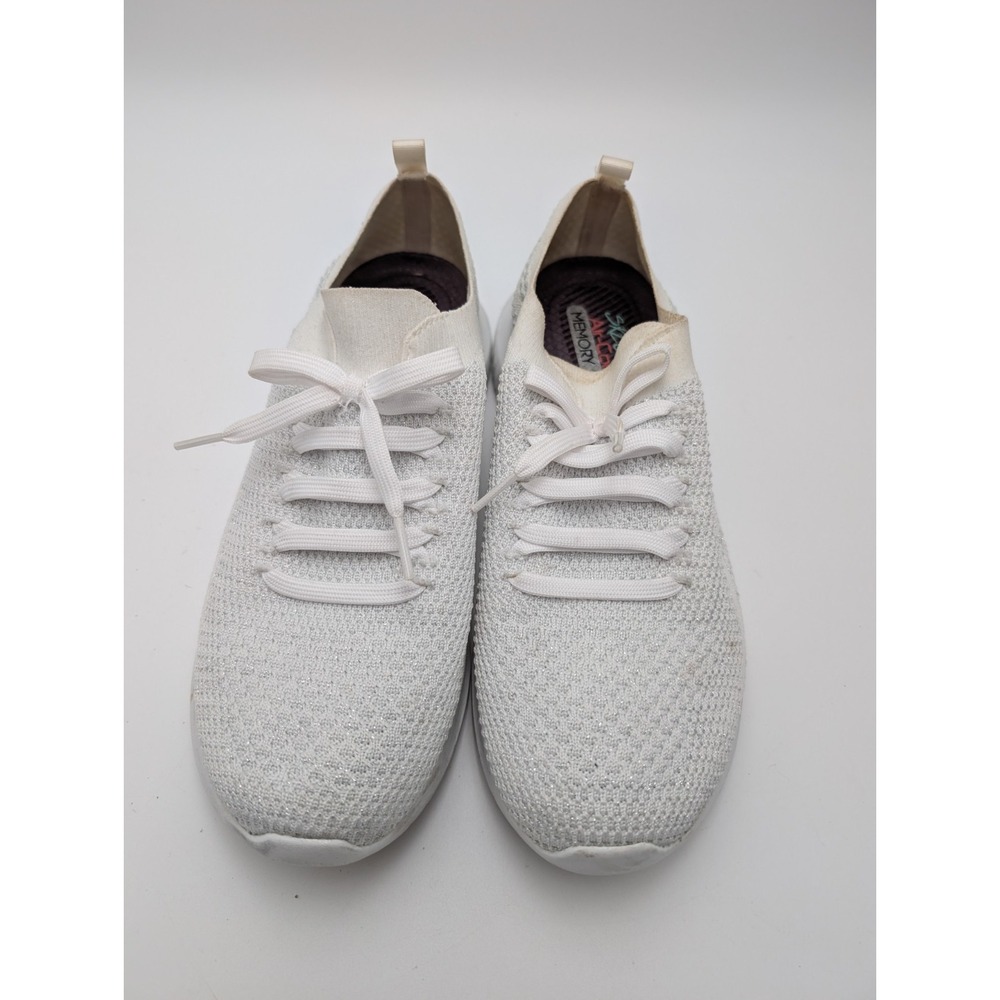 Skechers Womens Ultra Flex Salutations Athletic Shoes White Textile Size 10